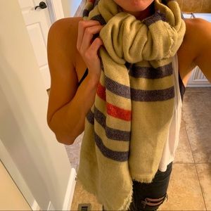 Striped blanket scarf